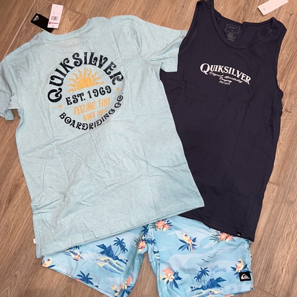 ๐ฅ QUIKSILVER EVERYDAY SCENIC SHORTS SWIM BUNDLE FOR MEN 3 PIECE LOT ๐ฅ - Picture 6 of 10
